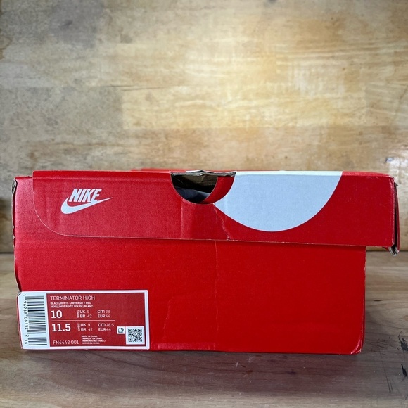NEW Nike Terminator High Womens Size 11.5 Shoes Sneakers Black/University Red - Picture 11 of 11